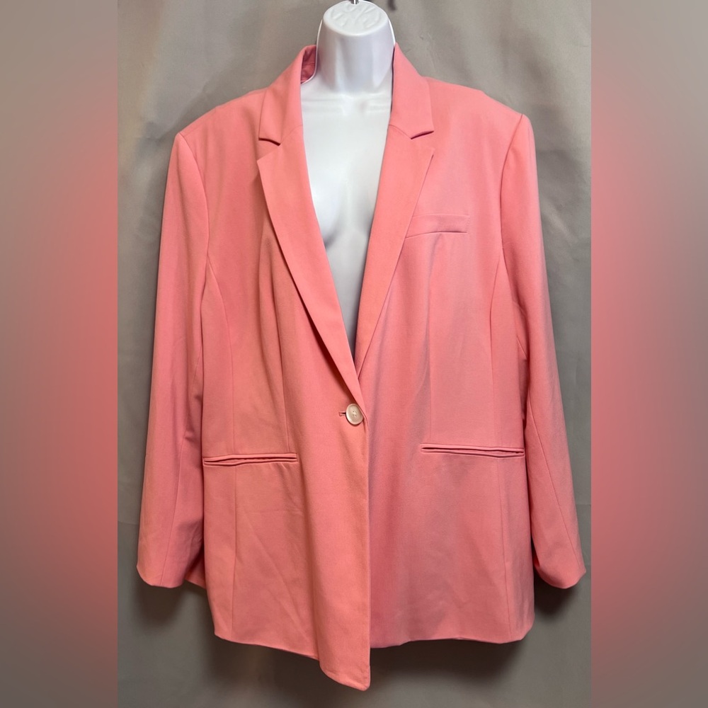 The Limited Women’s  Pink Peach Career Blazer Jacket Sz Plus 22W‎ NWT $134,50